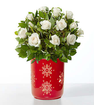 Warm Wishes White Rose - FedEx - YAF07