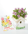 Image of Standard version for Lavender Rose in Decorative Birdhouse and Mother's Day Pop Up Card - FedEx