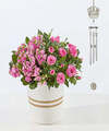 Image of Standard version for Pet Memorial Wind Chime with Garden - Pink Garden - FedEx