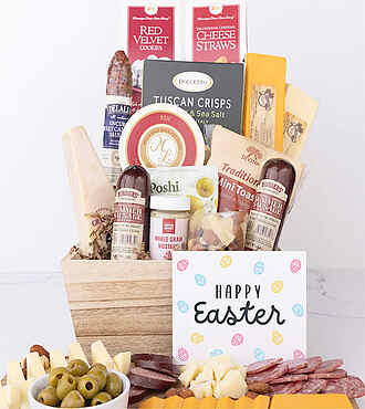 Premium Charcuterie and Cheese Easter Gift Basket - Gift Basket - FedEx - YI09A
