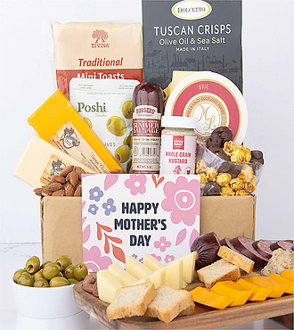 Deluxe Mother's Day Cheese and Charcuterie Gift Box - Gift Box - FedEx - YI0A4