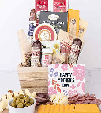 Premium Charcuterie and Cheese Mother's Day Gift Basket - Gift Basket - FedEx - YI0AA