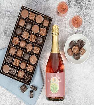 Gourmet Chocolates and Wine Gift - Sparkling Wine - FedEx - YI303