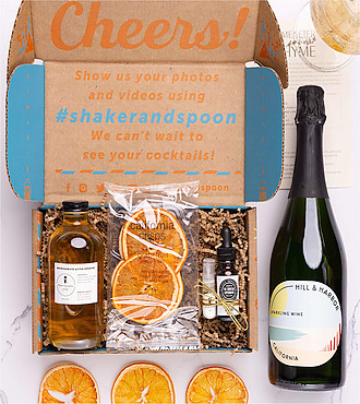 Garden Party Spritz Cocktail Kit with Hill and Harbor Sparkling Wine - FedEx - YI3E0