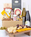 Image of Standard version for Deluxe Charcuterie Cheese and Wine Gift Box - 2 Bottles - FedEx