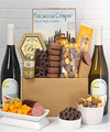 Image of Standard version for Sweet and Savory Gourmet Gift Box with Wine - Red and White Wine - FedEx