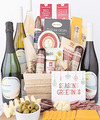 Image of Standard version for Season's Greetings Premium Charcuterie and Wine Gift Basket - 4 Bottles - FedEx