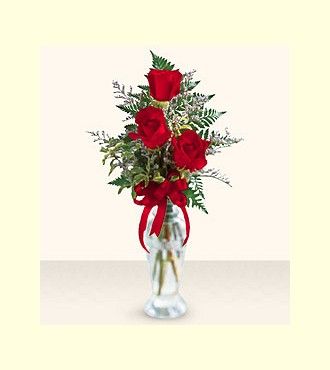 Three Roses in a Bud Vase