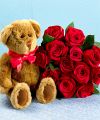 Image of Standard version for Red Roses and Hugs - FedEx