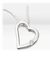 Image of Standard version for .05 ct Diamond Floating Heart Sterling Silver Pendant - WebGift